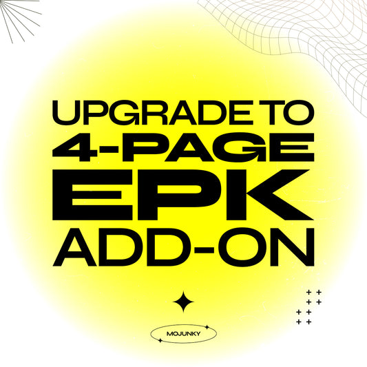 Upgrade to full 4-page EPK (Interactive PDF format) [Add-on]