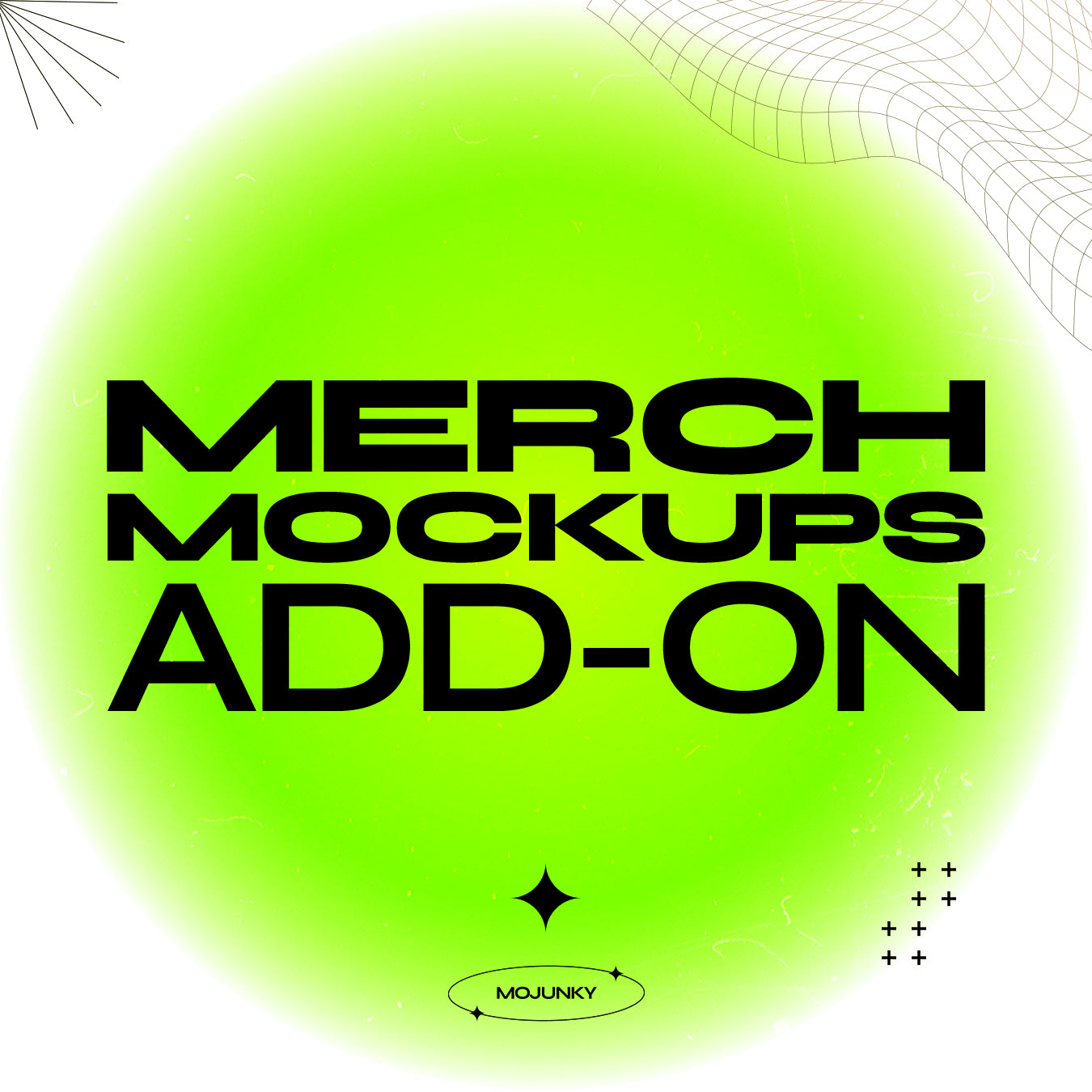 Merch mockups (T-shirt, USB, stickers) [Add-on]